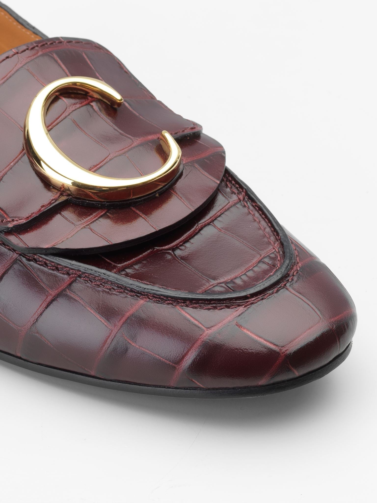 Mocassins Chloé C en cuir - Deep Purple