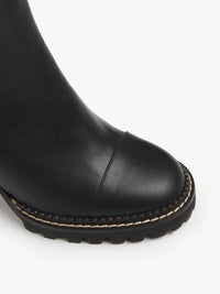 Bottines Mallory en cuir brillant - Black