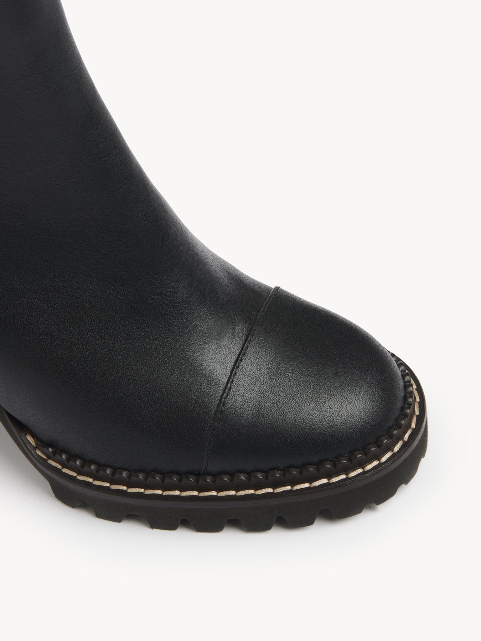 Bottines Mallory en cuir brillant - Black