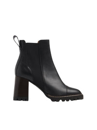 Bottines Mallory en cuir brillant - Black