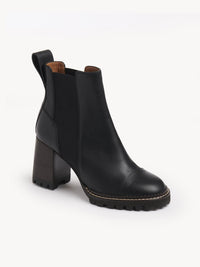 Bottines Mallory en cuir brillant - Black