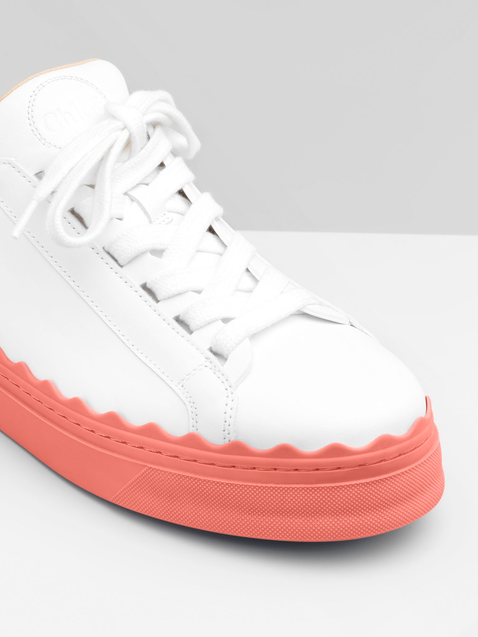 Baskets Lauren en cuir - Smoked Coral