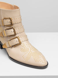Bottines Susanna en cuir - Beige Nomade