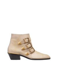 Bottines Susanna en cuir - Beige Nomade
