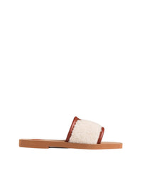 Mules Woody en peau lainée - Mild Beige