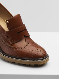 Mocassins Franne en cuir - Cognac Brown