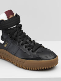 Sneakers Franckie en cuir - Black & White