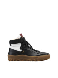 Sneakers Franckie en cuir - Black & White