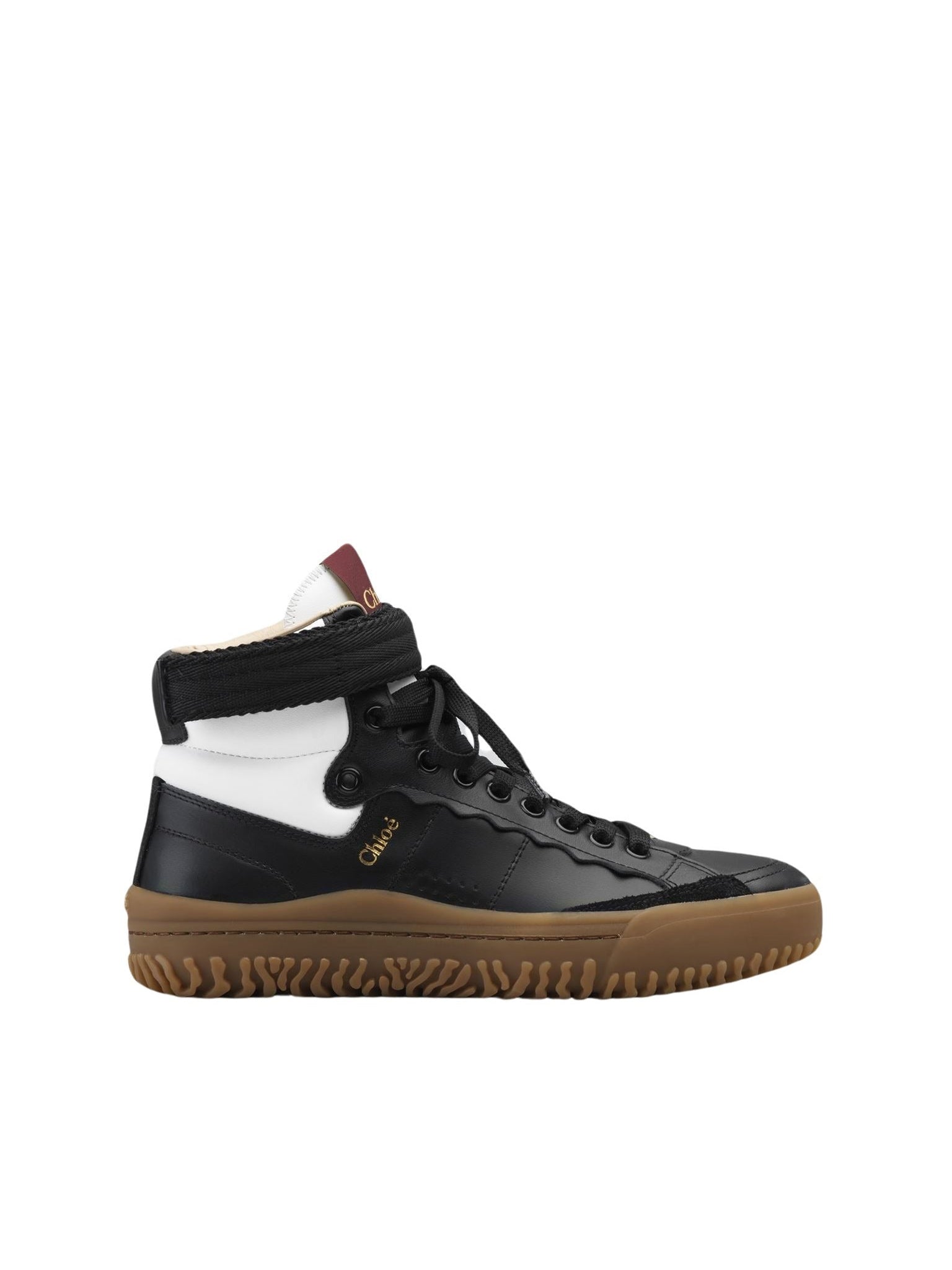 Sneakers Franckie en cuir - Black & White