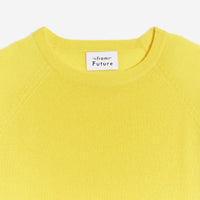 Pull fin et court à col rond en cachemire - Summer Yellow