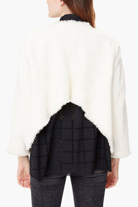 Veste courte croisée en lin - Naturel