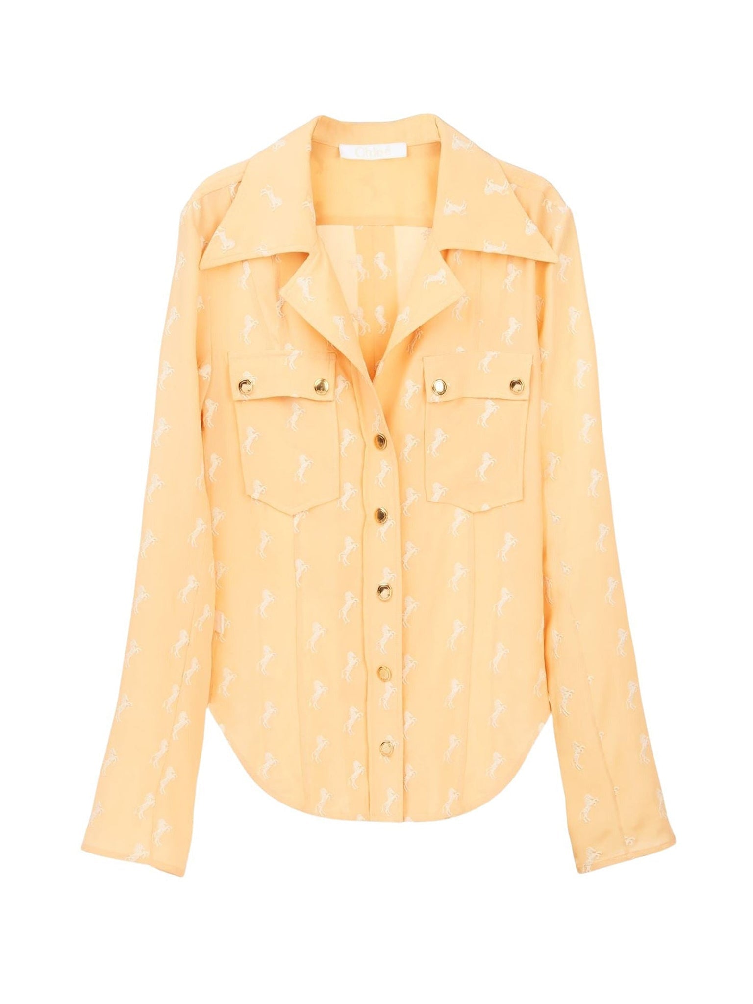 Blouse brodée en soie - Delicate Pink