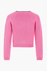 Pull Rykiel fendu en laine - Rose