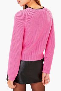 Pull Rykiel fendu en laine - Rose