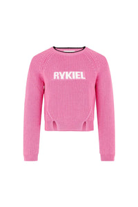 Pull Rykiel fendu en laine - Rose