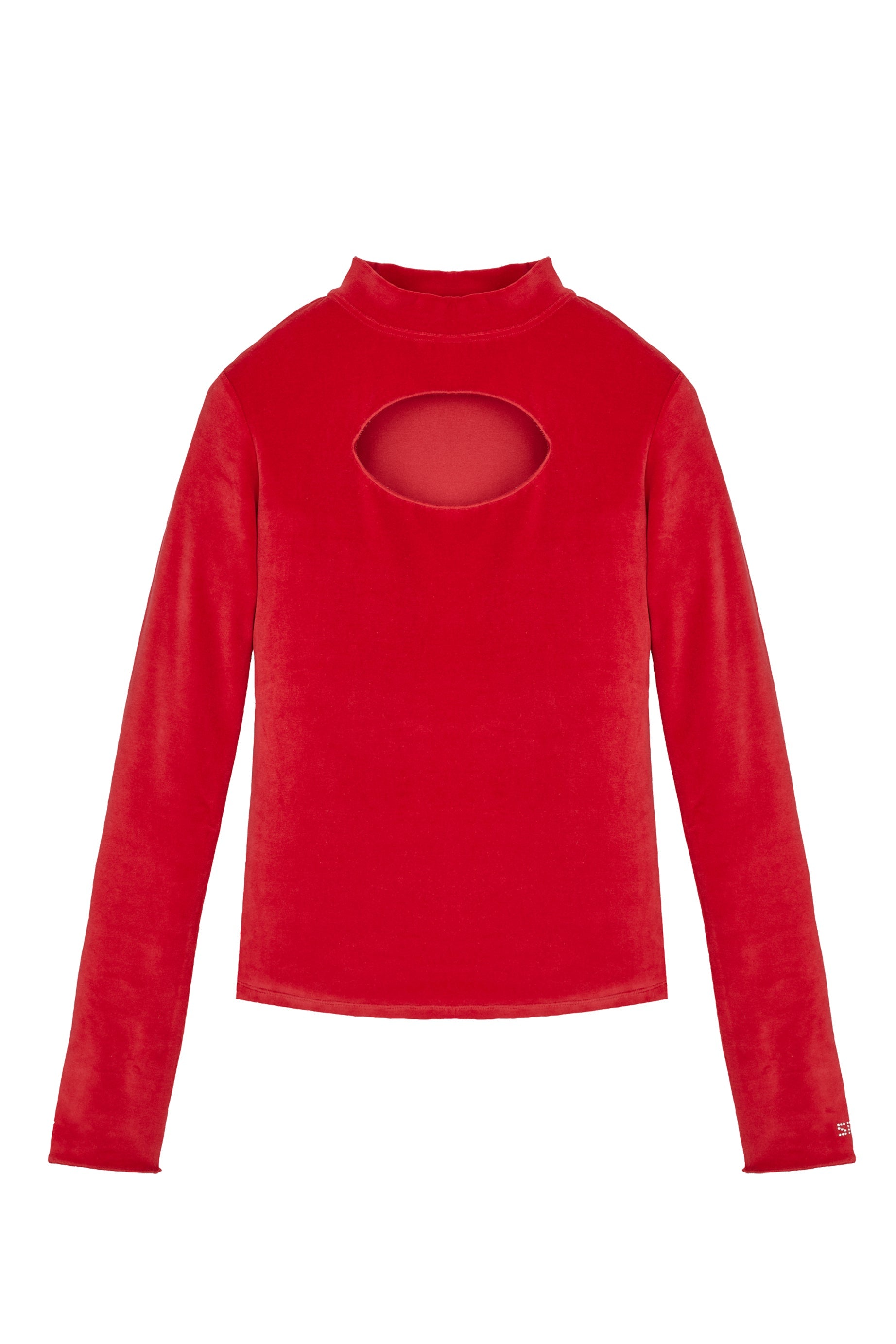 Top à strass - Rouge