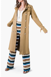 Manteau trench à boutons - Marron