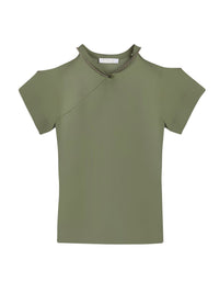 T-shirt à découpes - Plant Green