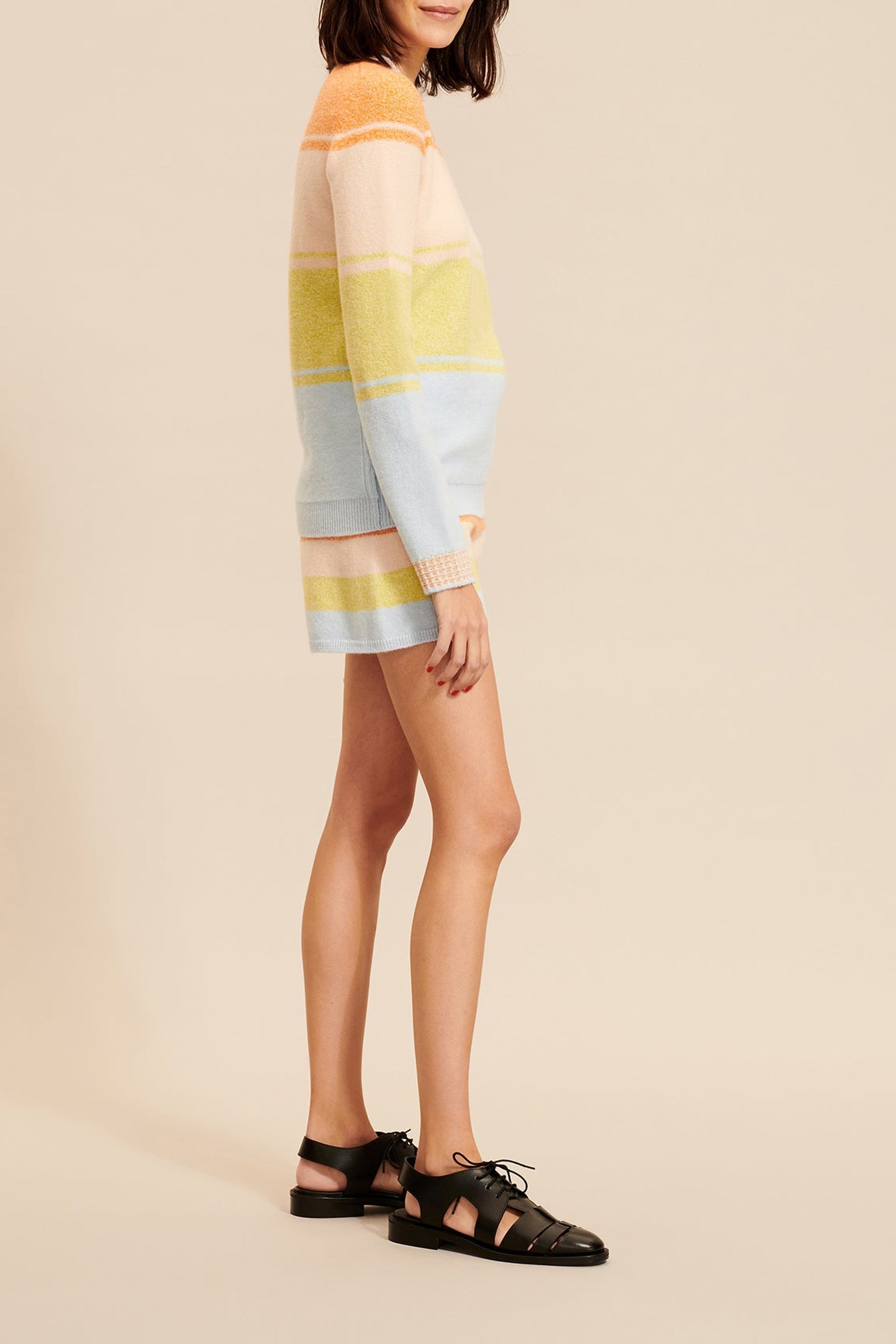 Pull à rayures horizontales en laine - Multicolor