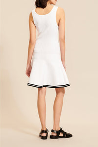Robe débardeur ajustée en maille torsadée - Blanc