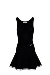 Robe débardeur ajustée en maille torsadée - Noir