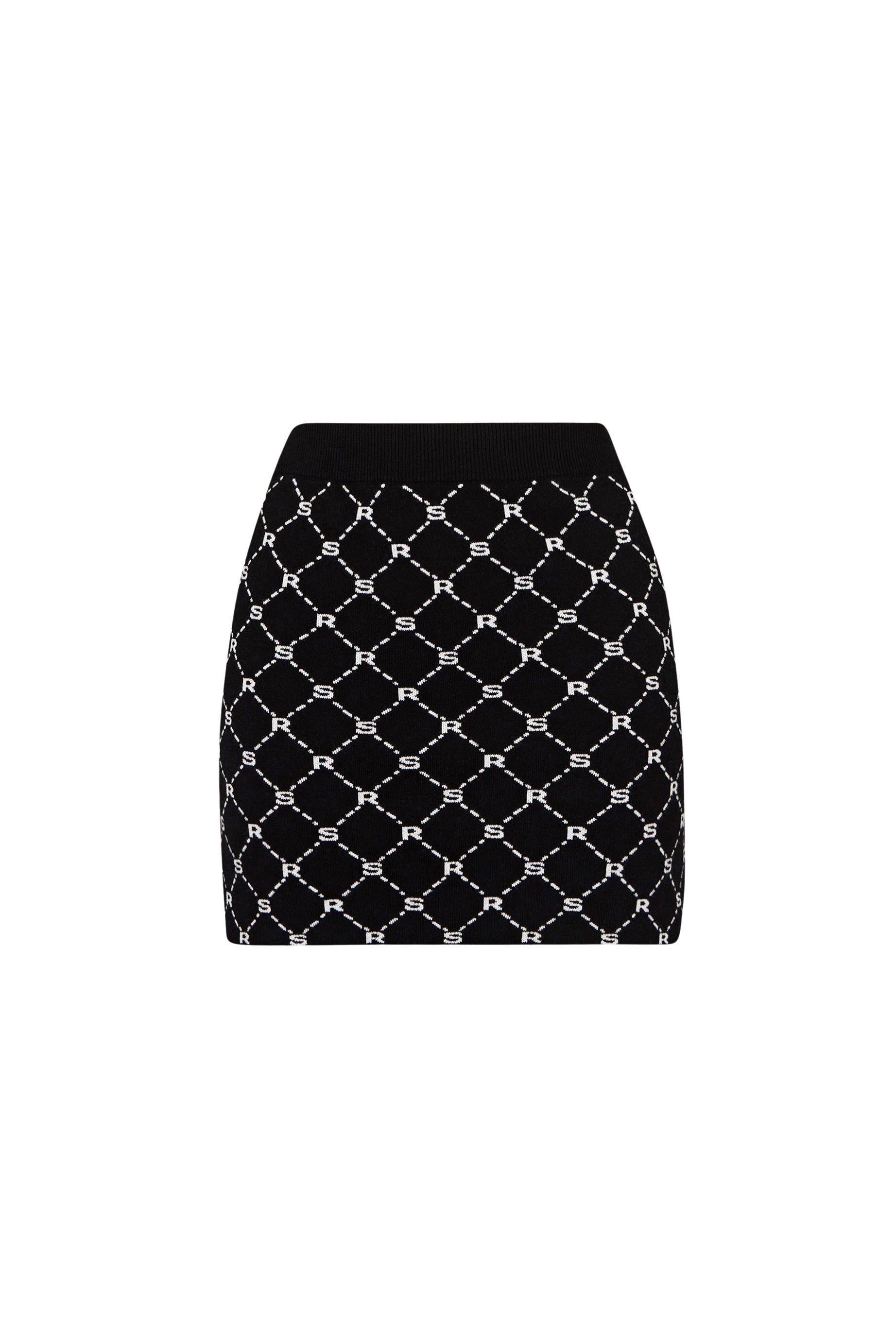 Jupe courte jacquard SR - Noir