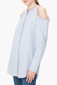 Chemise à épaules dénudées - Blanc