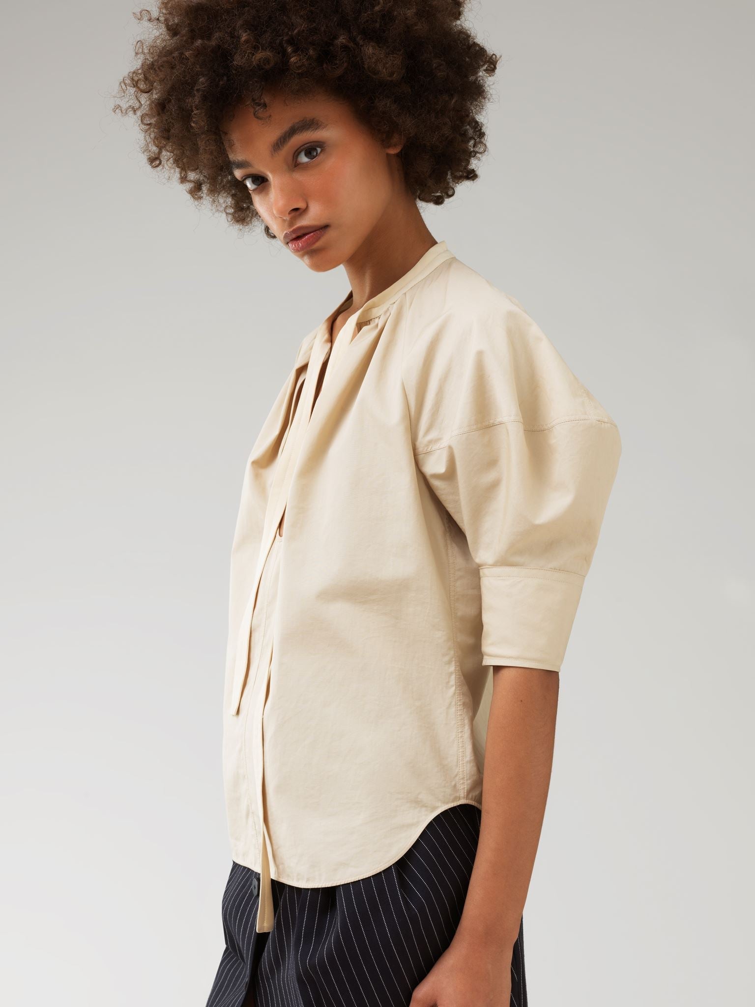 Blouse manches bouffantes - Soften Brown