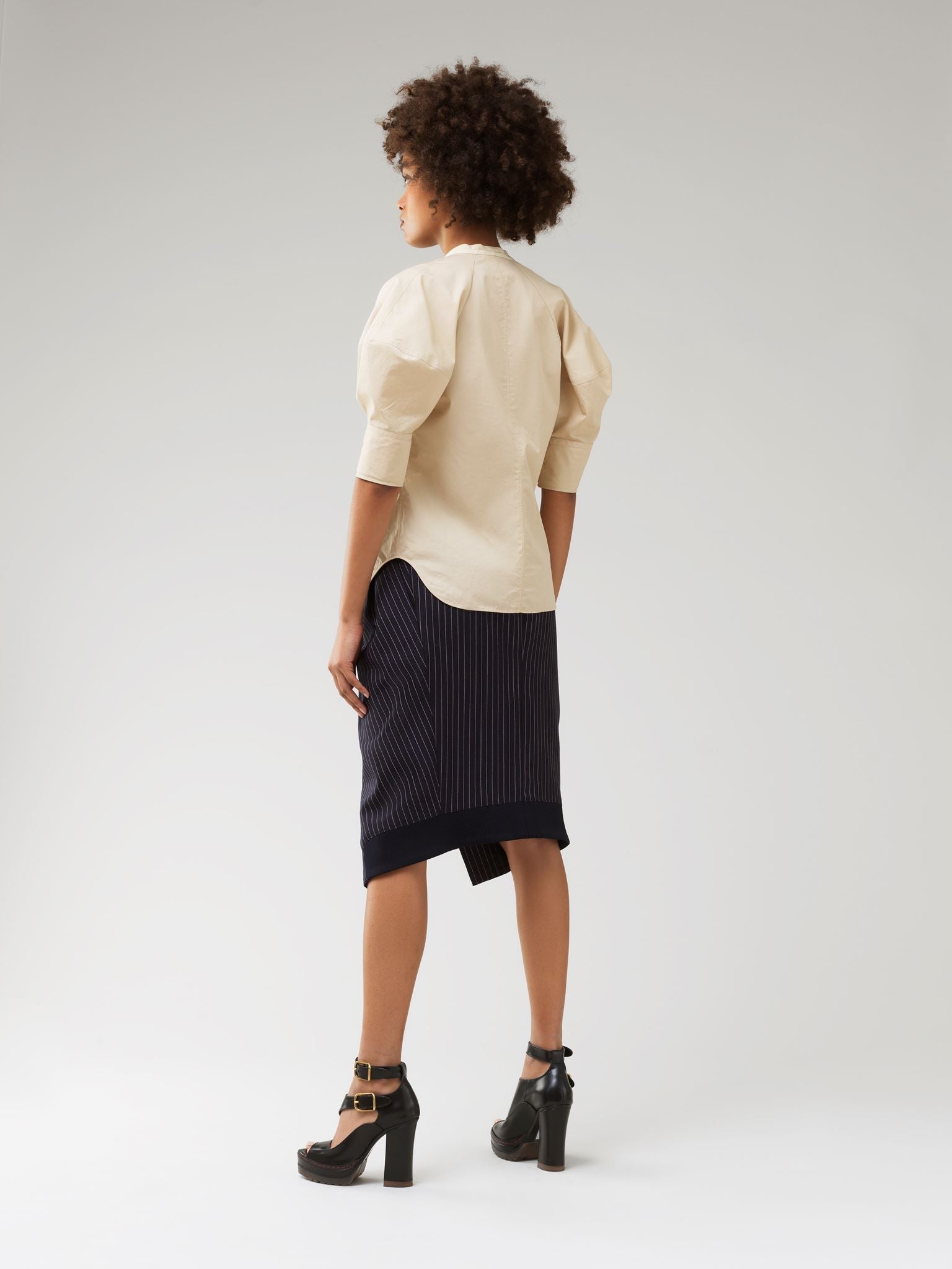 Blouse manches bouffantes - Soften Brown