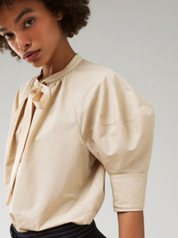 Blouse manches bouffantes - Soften Brown