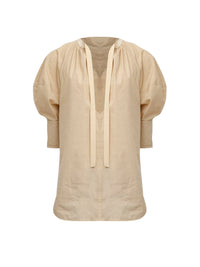 Blouse manches bouffantes - Soften Brown