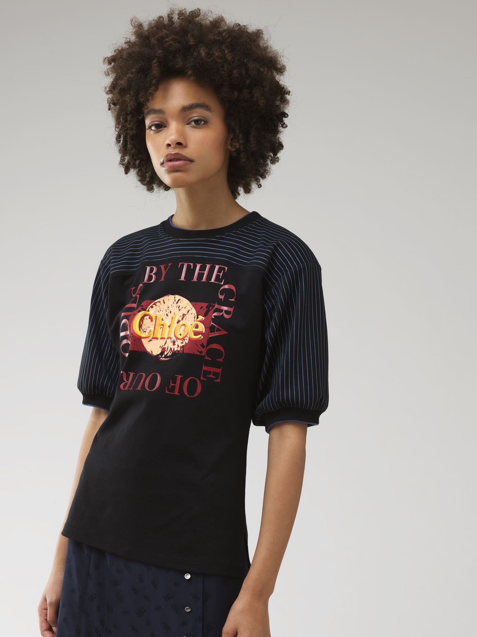 T-shirt imprimé Raglan - Black