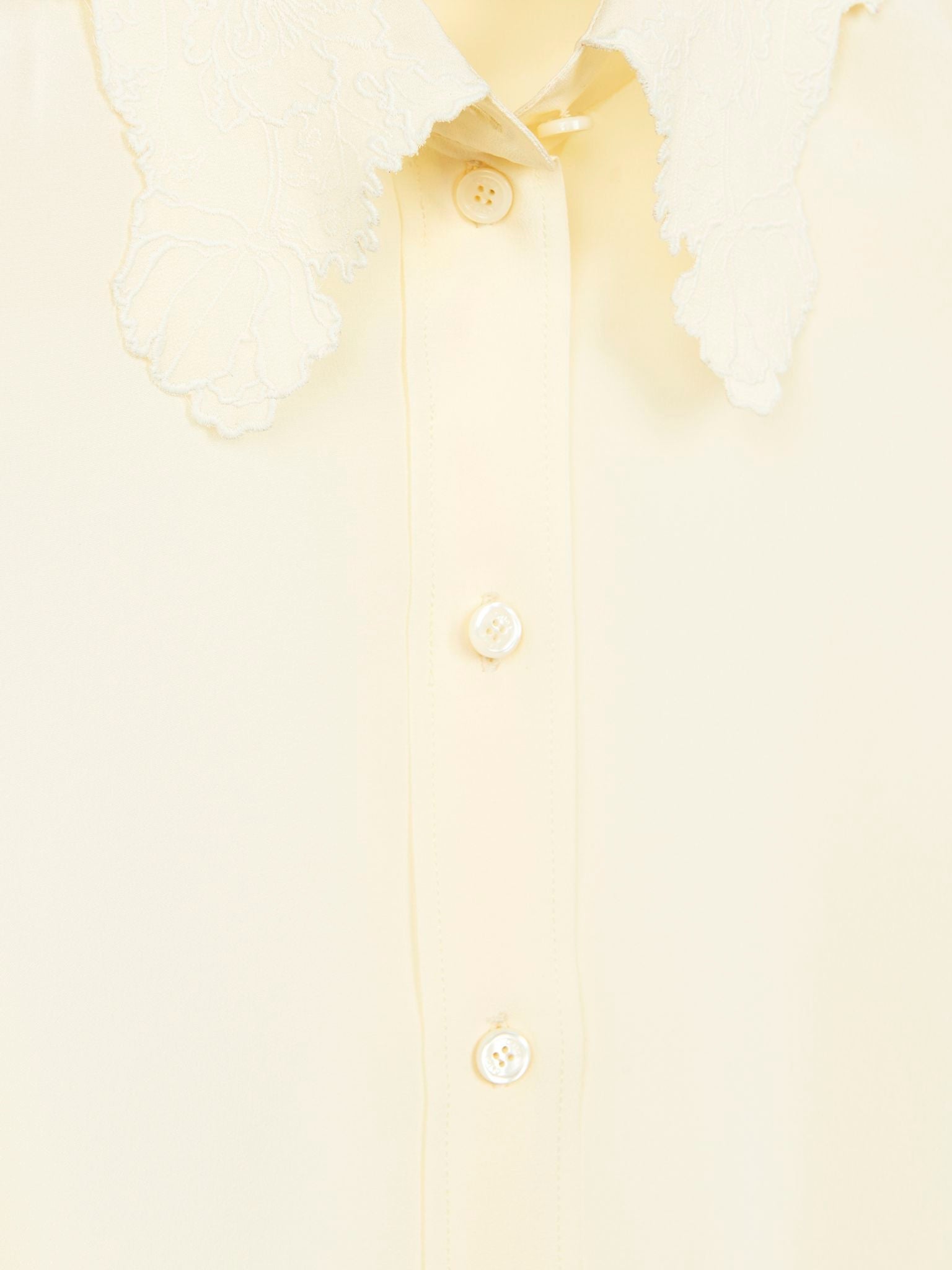 Chemise fluide en soie - Buttercream
