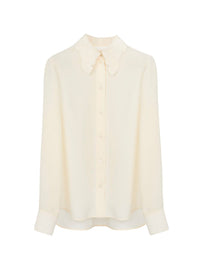 Chemise fluide en soie - Buttercream