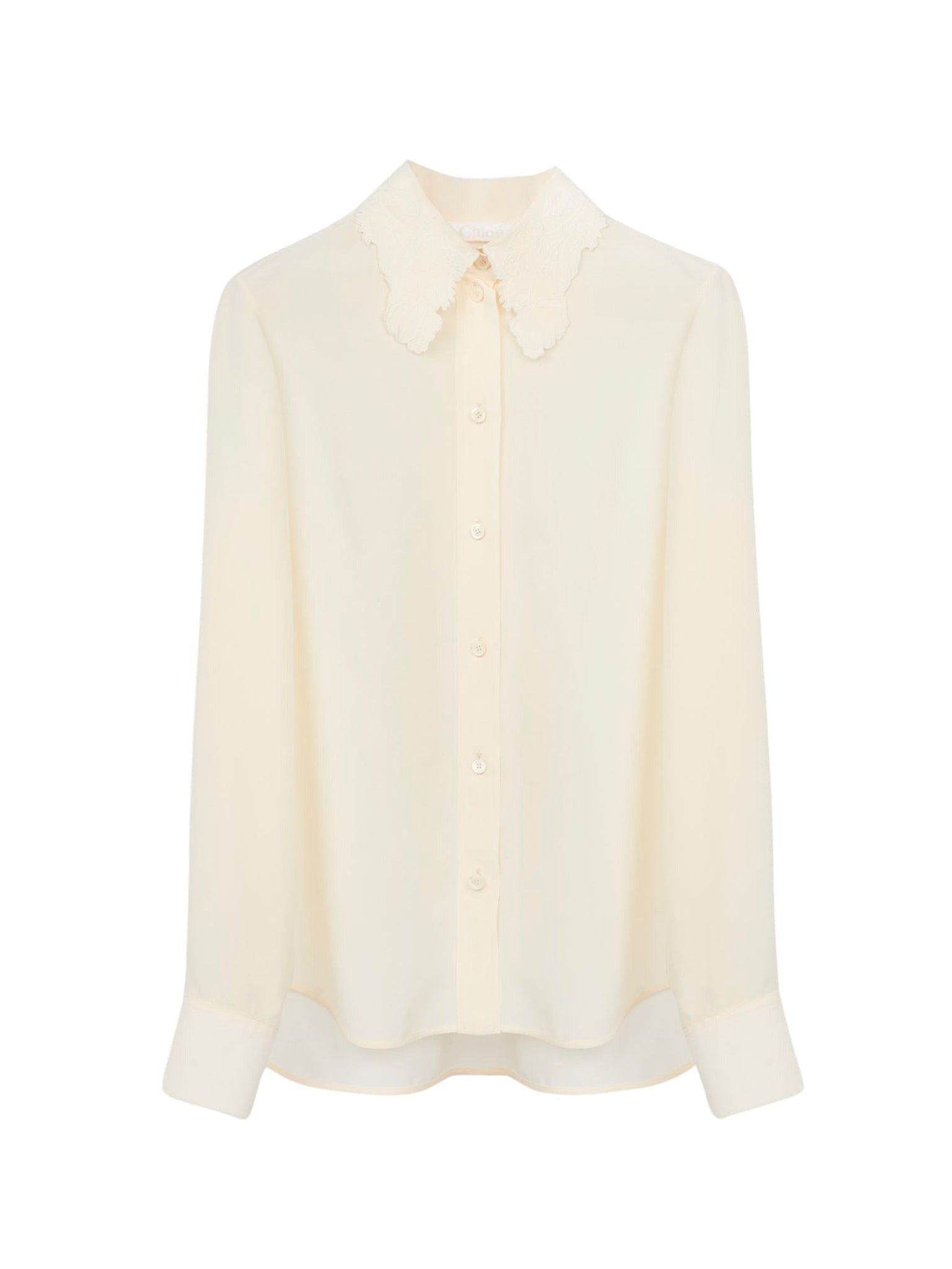 Chemise fluide en soie - Buttercream