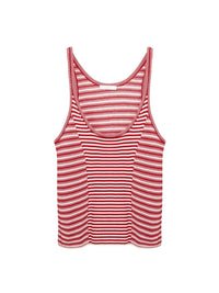 Top sans manches - Rouge Blanc