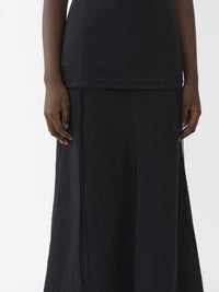 Top long sans manches en lin - Black