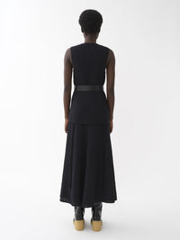Top long sans manches en lin - Black