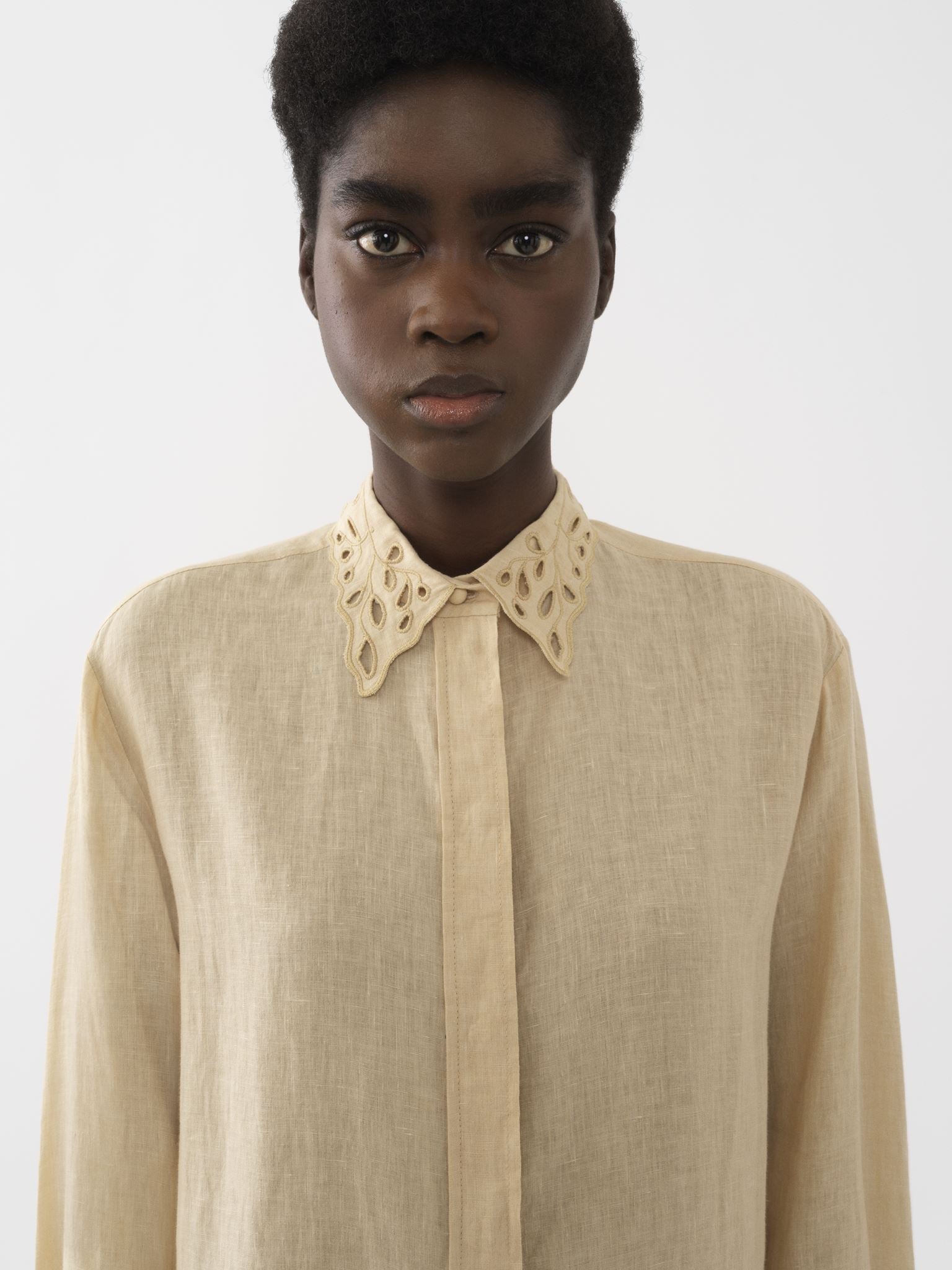 Chemise classique en lin - Brun Secret