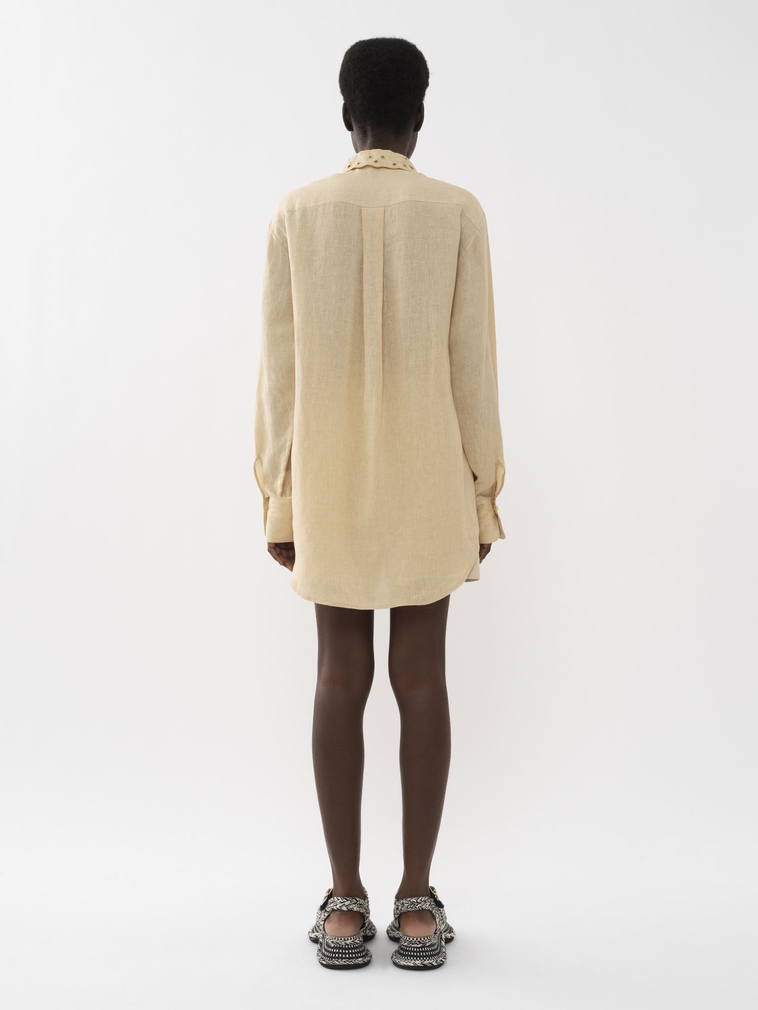 Chemise classique en lin - Brun Secret