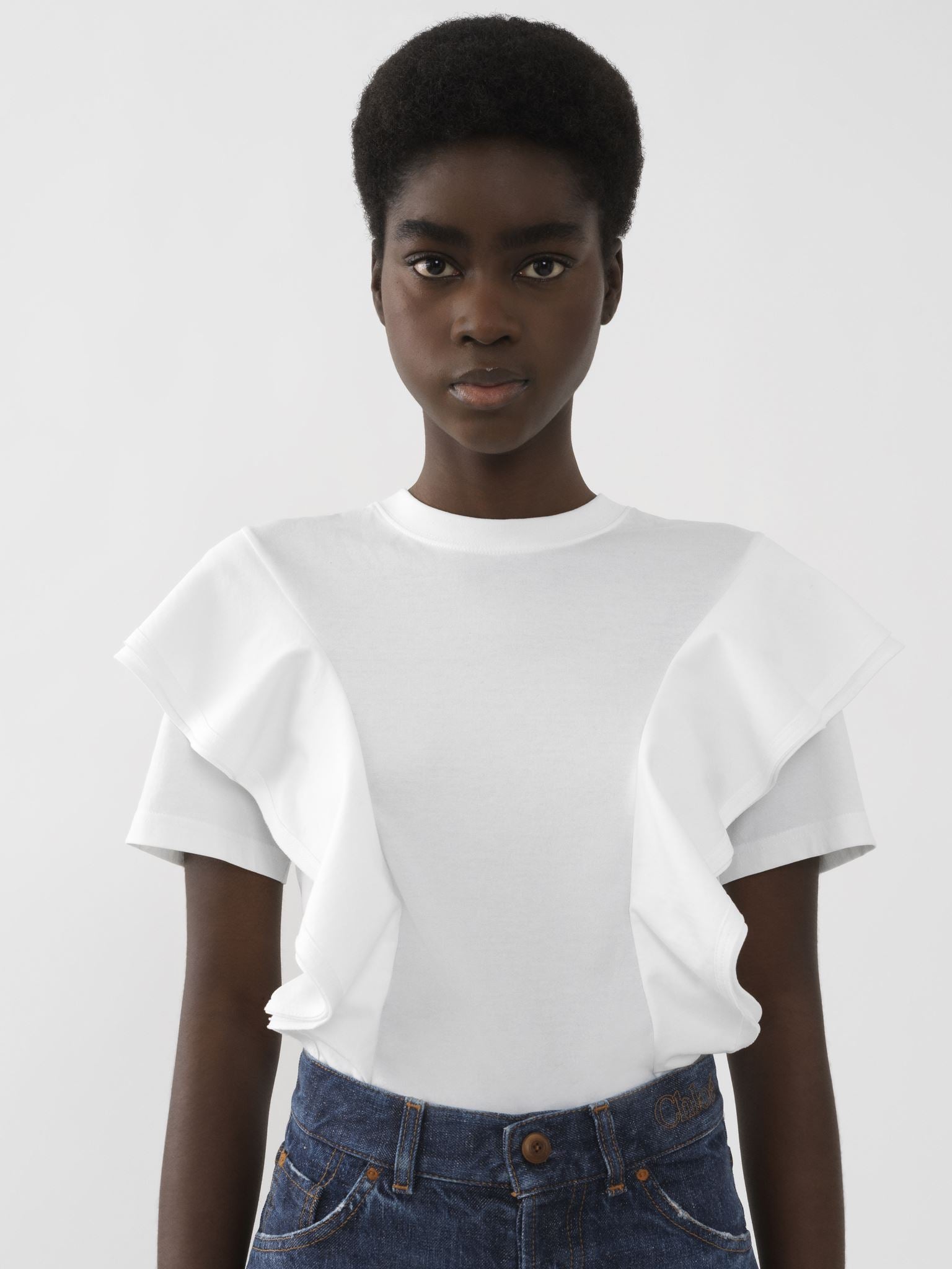 T-shirt volanté - White