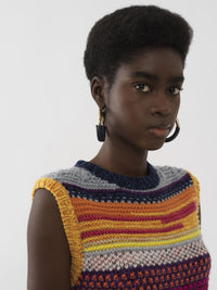 Pull sans manches en cachemire - Multicolor