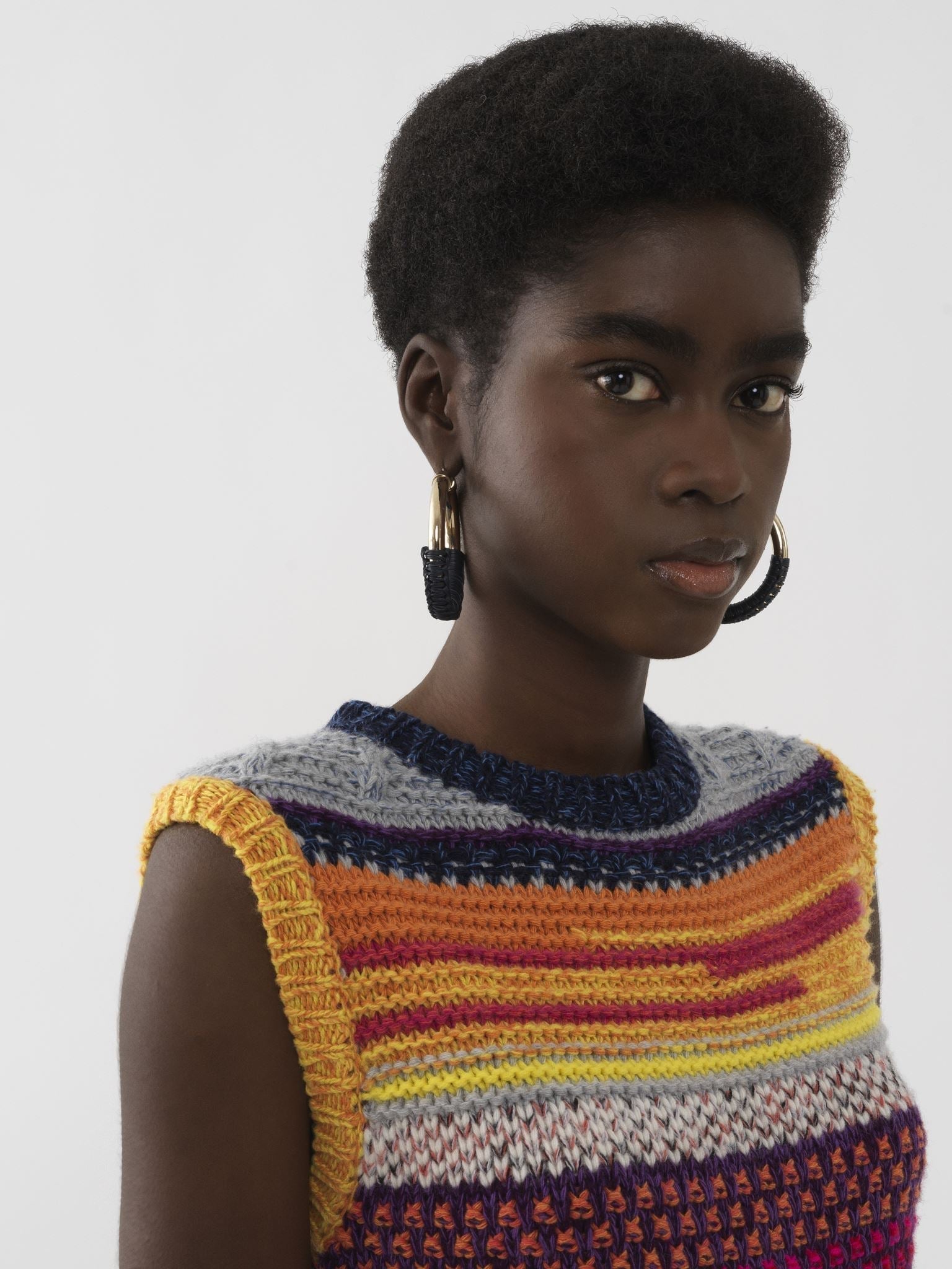 Pull sans manches en cachemire - Multicolor