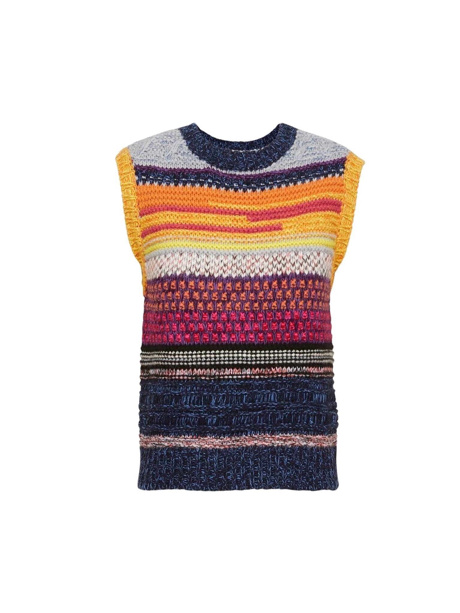 Pull sans manches en cachemire - Multicolor
