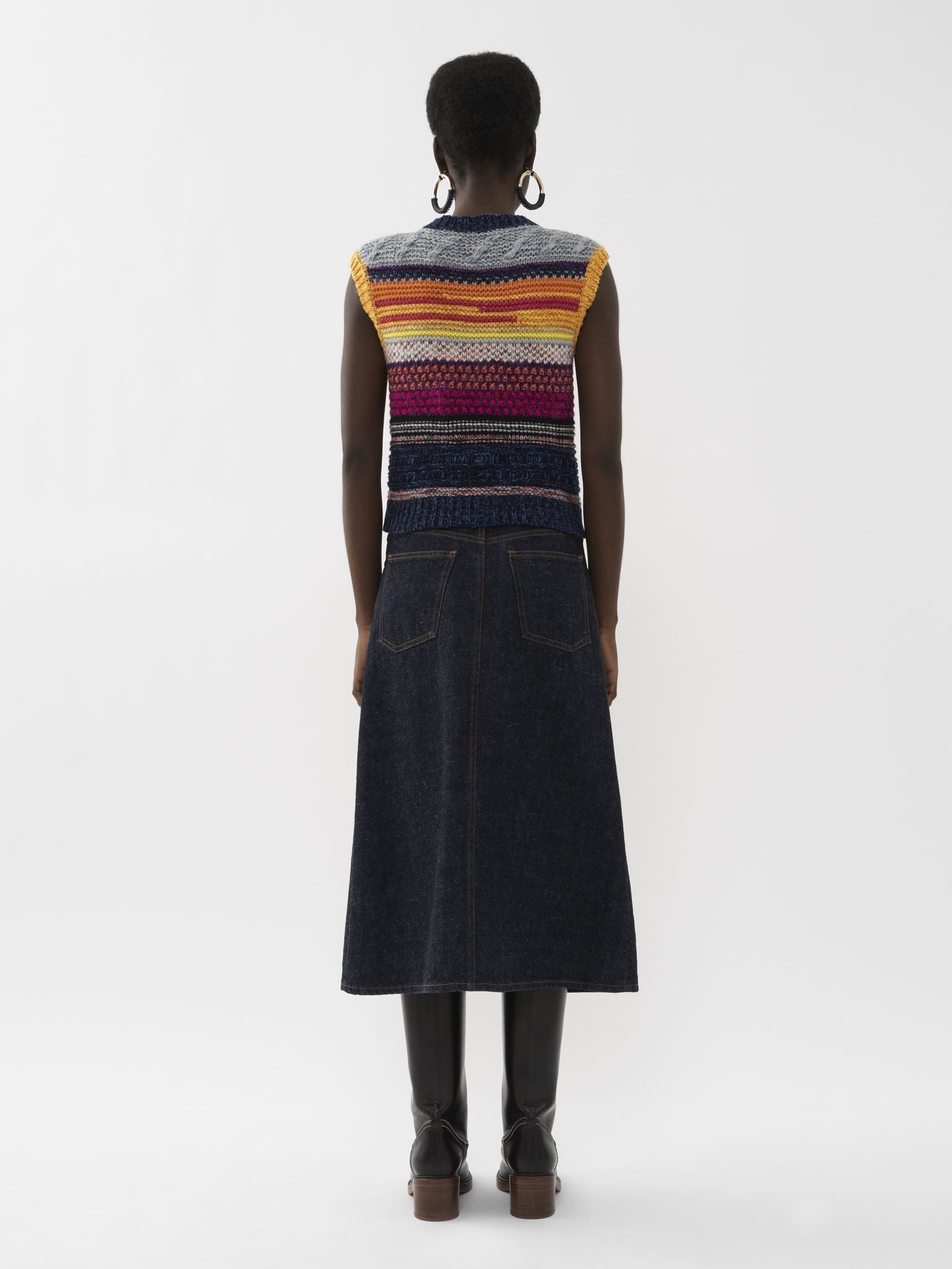 Pull sans manches en cachemire - Multicolor