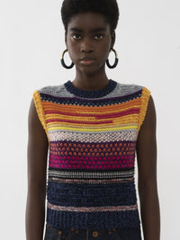 Pull sans manches en cachemire - Multicolor