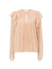 Blouse plissée en laine - Maple Pink