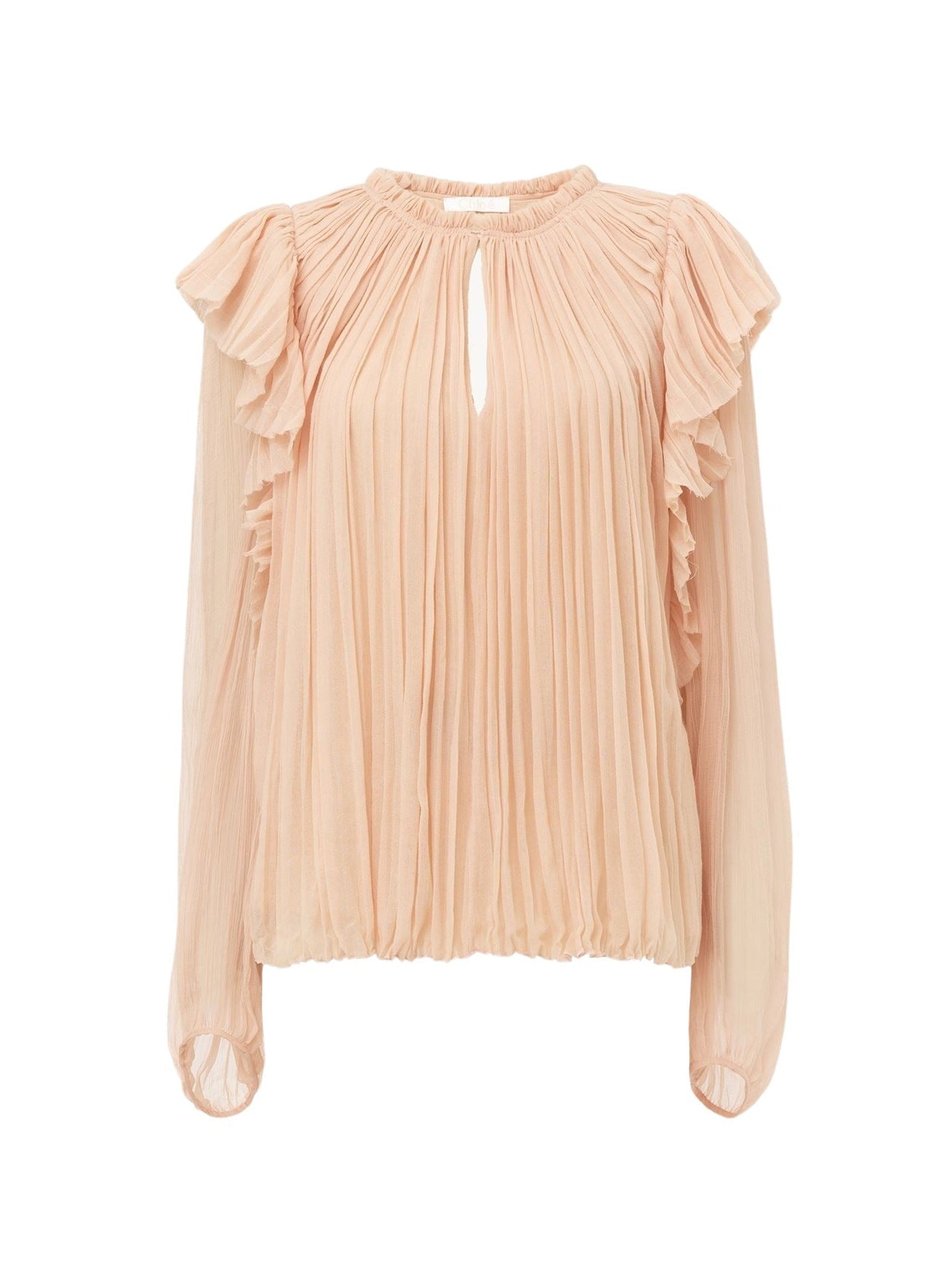 Blouse plissée en laine - Maple Pink