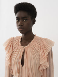 Blouse plissée en laine - Maple Pink