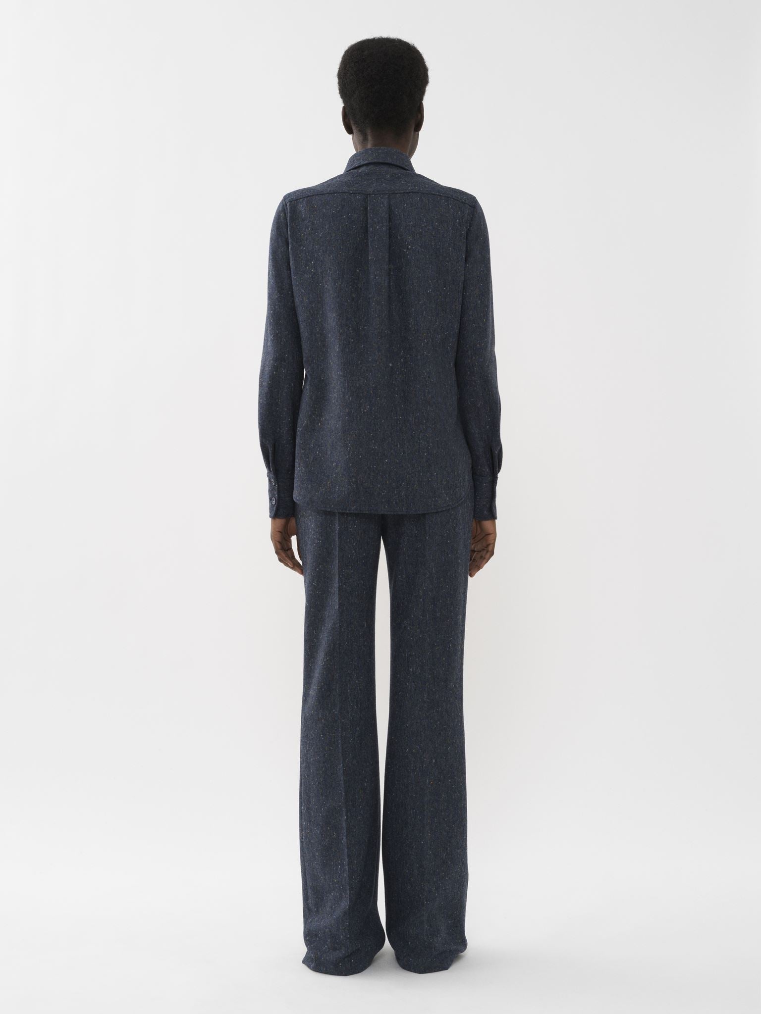 Chemise classique en laine - Dusky Blue